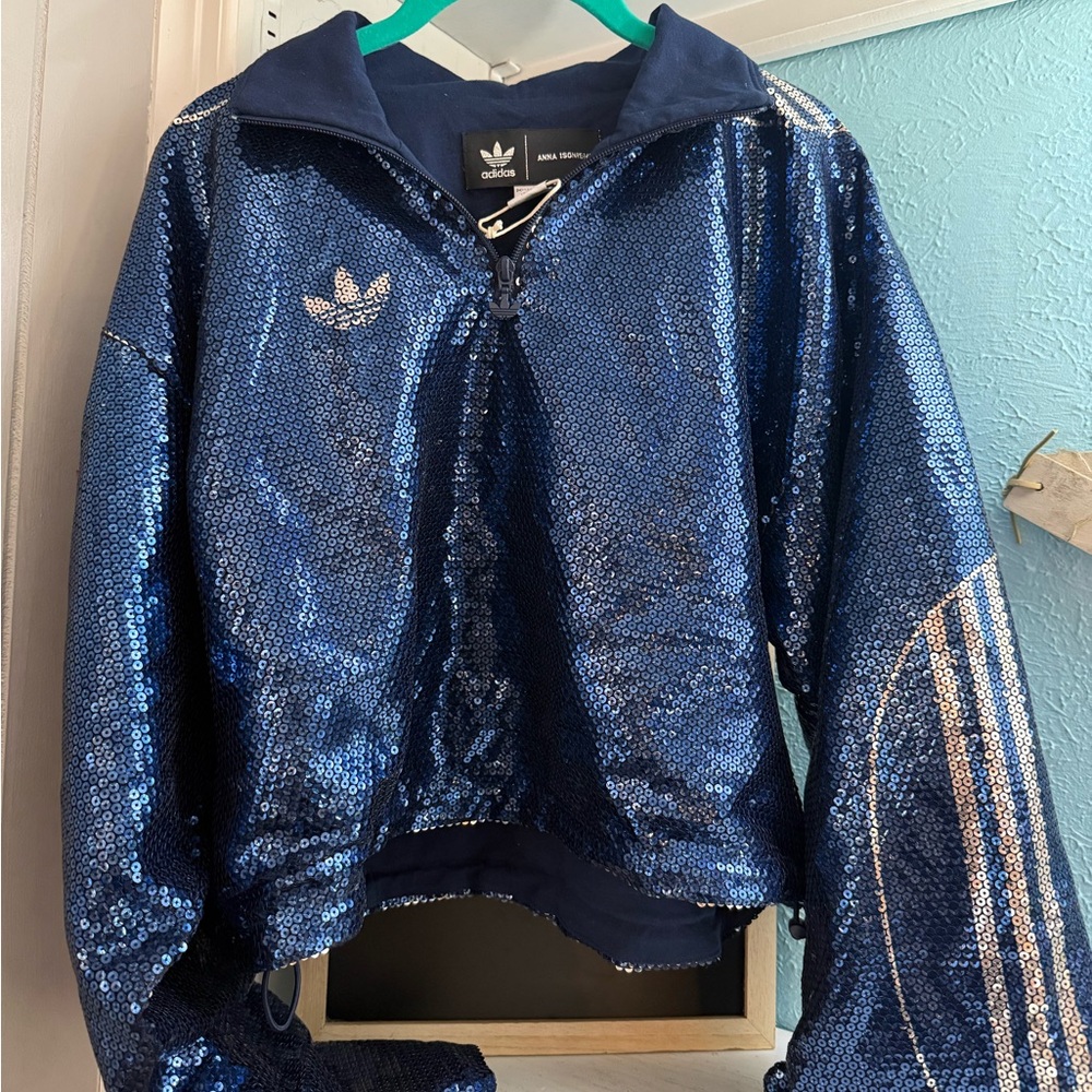 adidas Originals X Anna Isoniemi Sequin Track Top Japan LARGE UK 8 US S RARE